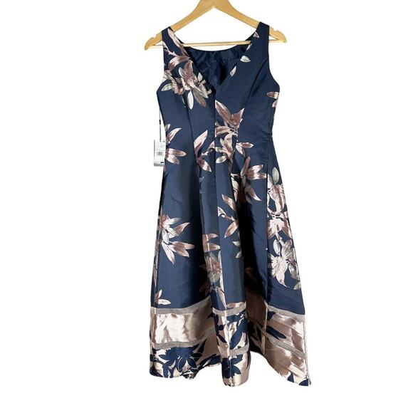 Adrianna Papell Short Jacquard Dress Size US 4 Party Formal - Picture 3 of 9